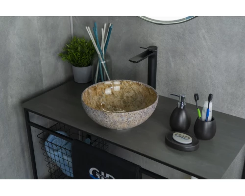 Раковина Gid Mnc489 54437 накладная под камень глянцевая 32x32x14