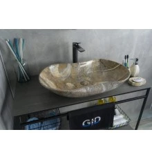 Раковина Gid Mnc503 54440 накладная под камень глянцевая 66.5x41x12