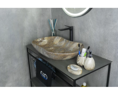 Раковина Gid Mnc503 54440 накладная под камень глянцевая 66.5x41x12