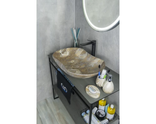 Раковина Gid Mnc503 54440 накладная под камень глянцевая 66.5x41x12