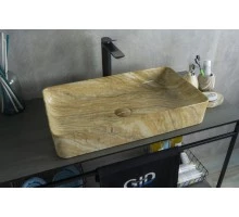 Раковина Gid Mnc595 54456 накладная под камень глянцевая 60x34x11