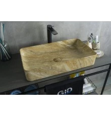 Раковина Gid Mnc595 54456 накладная под камень глянцевая 60x34x11