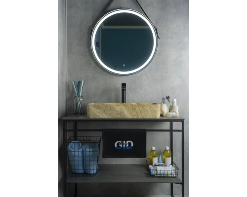 Раковина Gid Mnc595 54456 накладная под камень глянцевая 60x34x11