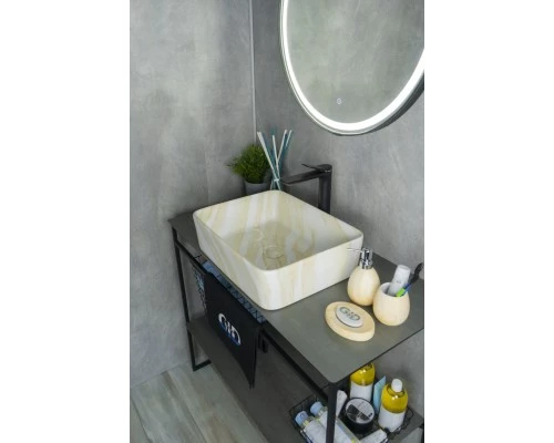 Раковина Gid Mnc600 54459 накладная под камень глянцевая 48x37x13