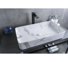 Раковина Gid Mnc396C 54476 накладная под камень глянцевая 60x34x11