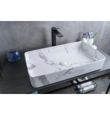 Раковина Gid Mnc396C 54476 накладная под камень глянцевая 60x34x11