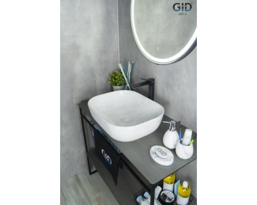 Раковина Gid K397D9 53322 накладная под камень глянцевая 50x40x14