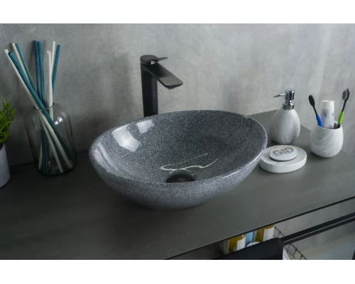 Раковина Gid Mnc331 54430 накладная под камень глянцевая 41x34x15