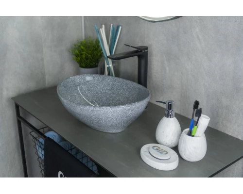 Раковина Gid Mnc331 54430 накладная под камень глянцевая 41x34x15