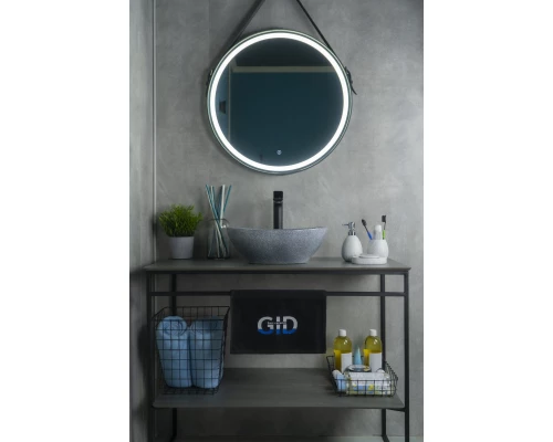 Раковина Gid Mnc331 54430 накладная под камень глянцевая 41x34x15