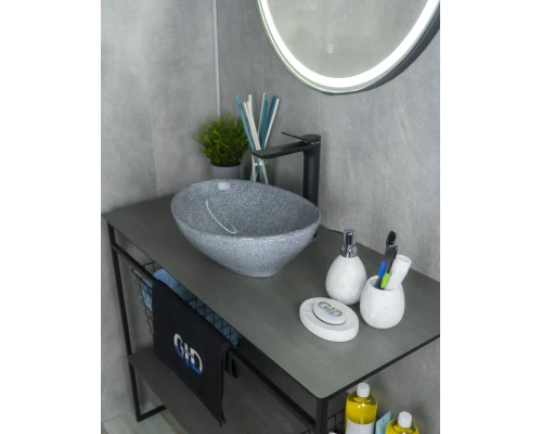 Раковина Gid Mnc331 54430 накладная под камень глянцевая 41x34x15