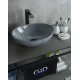 Раковина Gid Mnc331 54430 накладная под камень глянцевая 41x34x15