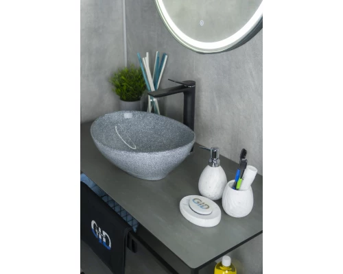 Раковина Gid Mnc331 54430 накладная под камень глянцевая 41x34x15