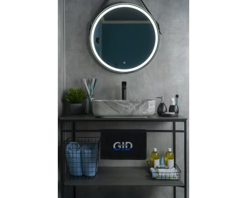 Раковина Gid Mnc597 54458 накладная под камень глянцевая 50x39x13