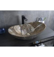 Раковина Gid Mnc811T 54477 накладная под камень глянцевая 61x37x15