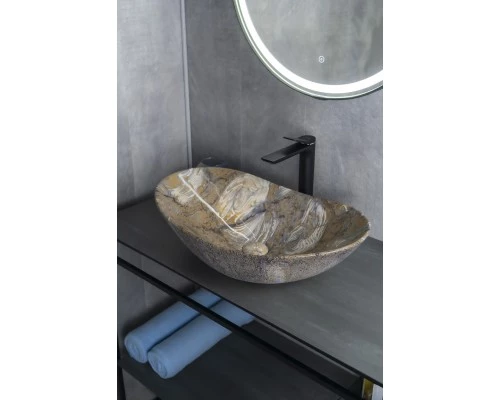 Раковина Gid Mnc811T 54477 накладная под камень глянцевая 61x37x15