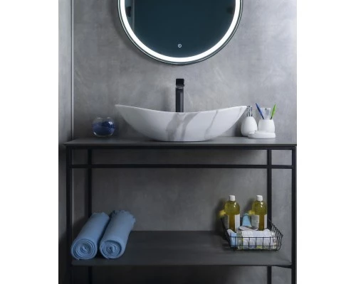 Раковина Gid Mnc811C 54478 накладная под камень глянцевая 61x37x15