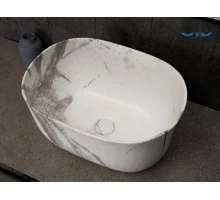 Раковина Gid Mnc9302 54481 накладная под камень матовая 45x32x22