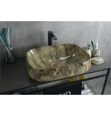 Раковина Gid Mnc186 54423 накладная под камень глянцевая 56x42x14