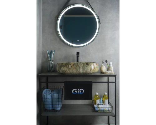 Раковина Gid Mnc186 54423 накладная под камень глянцевая 56x42x14