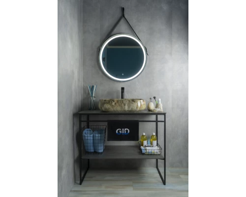 Раковина Gid Mnc186 54423 накладная под камень глянцевая 56x42x14