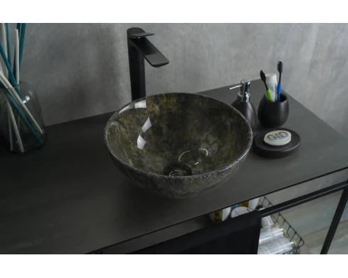 Раковина Gid Mnc486 54434 накладная под камень глянцевая 32x32x14