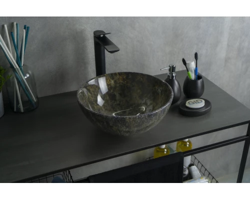 Раковина Gid Mnc486 54434 накладная под камень глянцевая 32x32x14