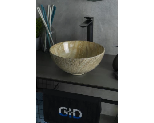 Раковина Gid Mnc488 54436 накладная под камень глянцевая 32x32x14