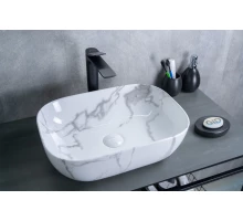 Раковина Gid Mnc333C 54469 накладная под камень глянцевая 46x32.5x13.5