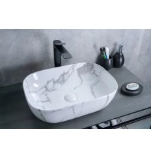 Раковина Gid Mnc333C 54469 накладная под камень глянцевая 46x32.5x13.5