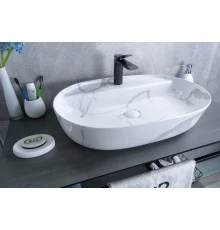 Раковина Gid Mnc346C 54470 накладная под камень глянцевая 61x41x14