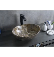 Раковина Gid Mnc138T 54472 накладная под камень глянцевая 41x34x15