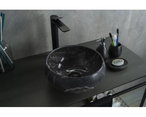 Раковина Gid Mnc480 54432 накладная под камень глянцевая 32x32x15.5