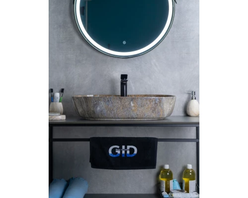 Раковина Gid Mnc346T 54471 накладная под камень глянцевая 61x41x14