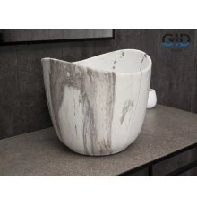 Раковина Gid Mnc9303 54479 накладная под камень матовая 36x36x32