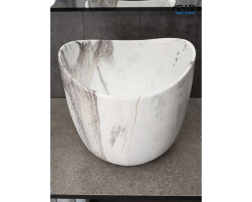 Раковина Gid Mnc9303 54479 накладная под камень матовая 36x36x32