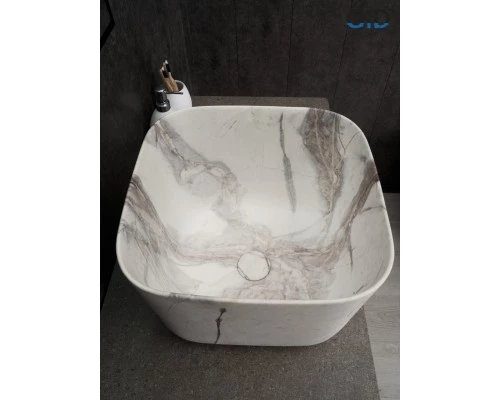 Раковина Gid Mnc9301 54480 накладная под камень матовый 36x36x25.5