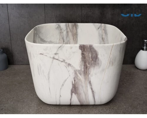 Раковина Gid Mnc9301 54480 накладная под камень матовый 36x36x25.5