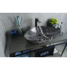 Раковина Gid Mnc206 54427 накладная под камень глянцевая 59x39x13