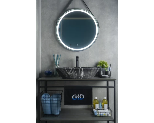 Раковина Gid Mnc206 54427 накладная под камень глянцевая 59x39x13