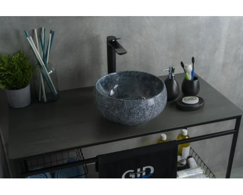 Раковина Gid Mnc481 54433 накладная под камень глянцевая 32x32x15.5