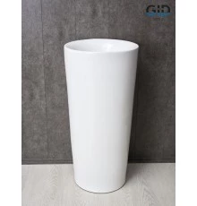 Раковина Gid Nb130w 81118 накладная белая 41x41x85