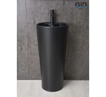 Раковина Gid Nb131bm 81120 накладная черная матовая 40x40x84