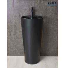 Раковина Gid Nb131bm 81120 накладная черная матовая 40x40x84