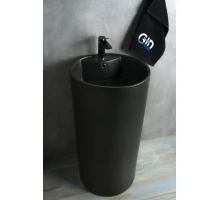 Раковина Gid Nb135bg 81109 накладная черная графит 45x45x85