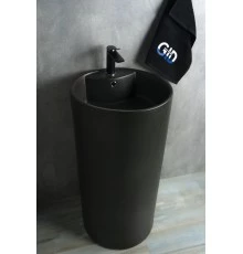Раковина Gid Nb135bg 81109 накладная черная графит 45x45x85
