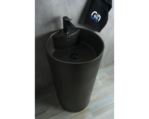 Раковина Gid Nb135bg 81109 накладная черная графит 45x45x85