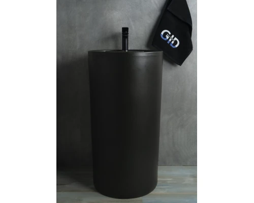 Раковина Gid Nb135bg 81109 накладная черная графит 45x45x85