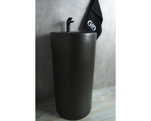 Раковина Gid Nb135bg 81109 накладная черная графит 45x45x85