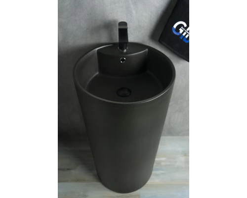 Раковина Gid Nb135bg 81109 накладная черная графит 45x45x85